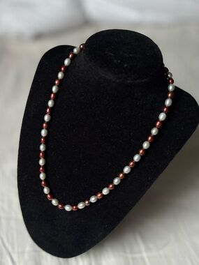 Freshwater Pearl Necklace, Stamped 925.
